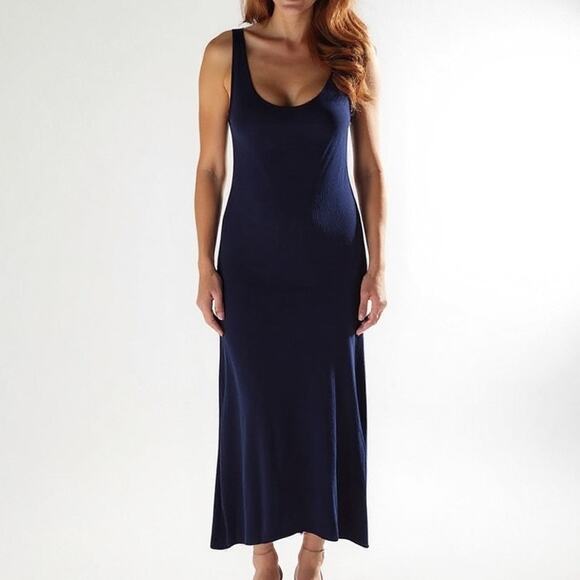 GAP Navy Blue Sleeveless Scoop Neck Racer Back Maxi Dress - Picture 1 of 10